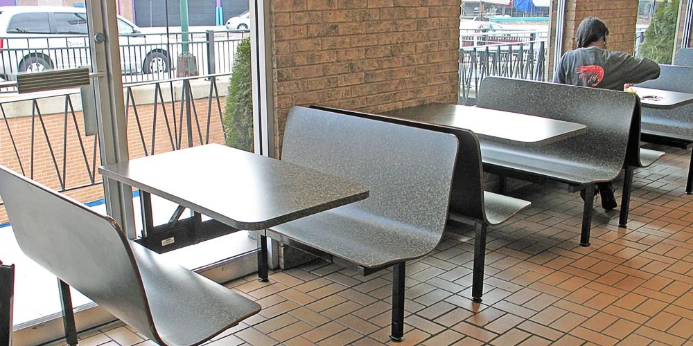 Restaurant Booth Seating Collection Laminate Frame Restaurant Booth with  Padded Seat and Back