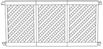 Portable Fencing Three Panel Section